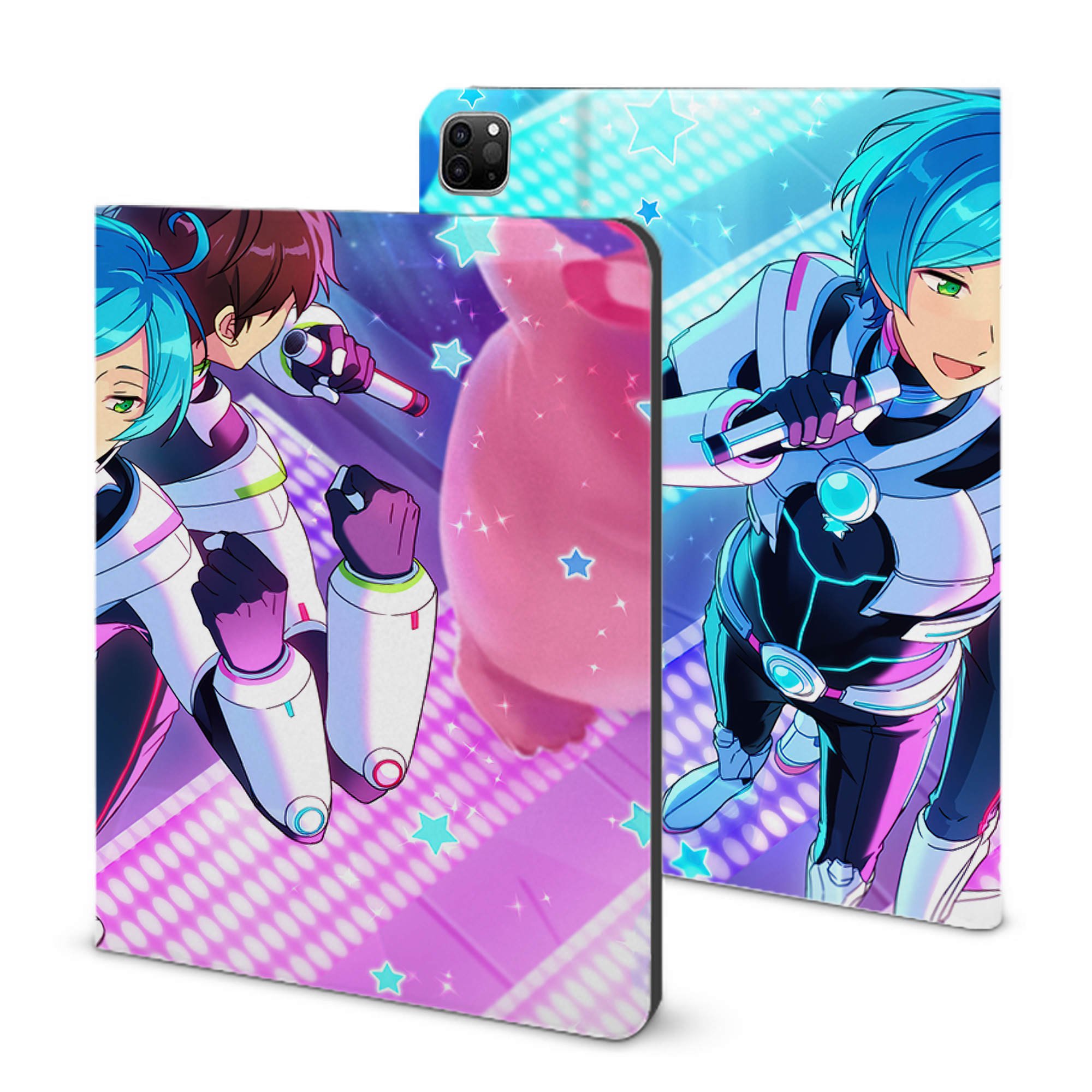 （画像用） あんさんぶるスターズ! Ensemble Stars IPad ケース ブック型 PUレザー TPU 耐衝撃 軽量 薄型 ペン収納なし 全面保護 IPad 各モデル対応